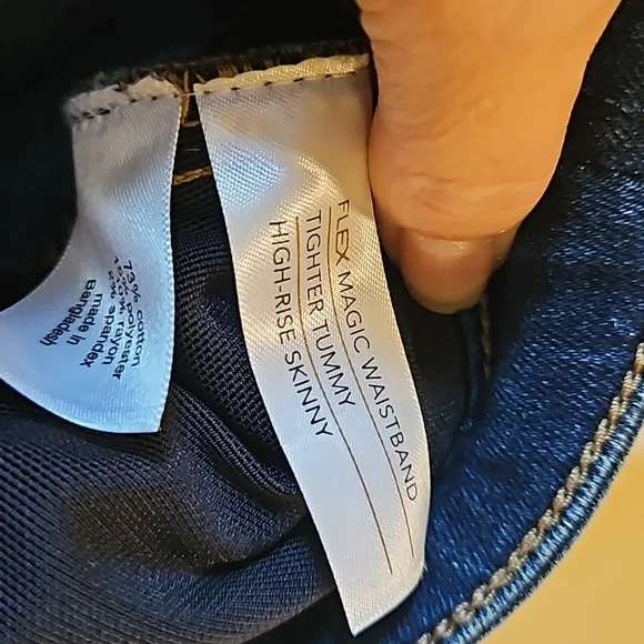 Lane Bryant High Rise Skinny Jeans Dark Blue in size 26 - Picture 9 of 11